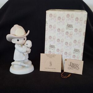 Vintage 1986 Precious Moments “Love Rescued Me” Porcelain Figurine #102393